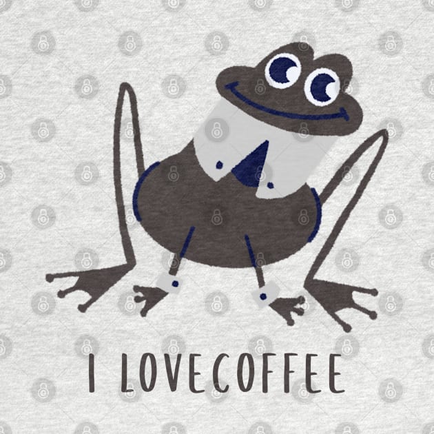 i love coffee funny  frog by AA